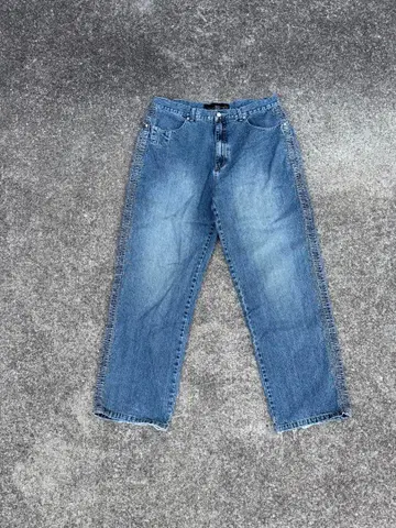 Vibes 와이드 데님 팬츠 W40 L34 루즈 배기 디자인 데님