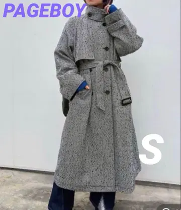 페이지 보이 윙 요크 트렌치코트 2way S