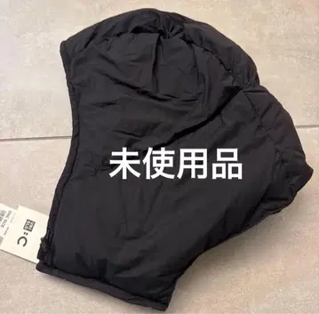 새상품 유니클로C 나일론 후디드 넥워머 블랙