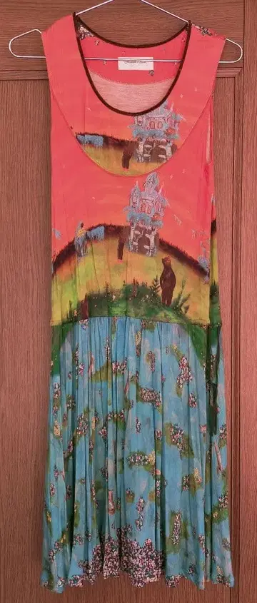 프랑슈리페 원피스 M 사이즈 오렌지 그린