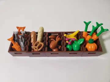 레고 부품 식재료 생선 빵 당근 치킨 사과 과일 컨테이너 정품