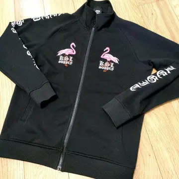 [레어 디자인] ksl supply 저지 자켓 자수 플라밍고