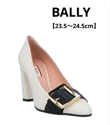 BALLY 펌프스 하이힐 화이트 블랙 23.5~24.5
