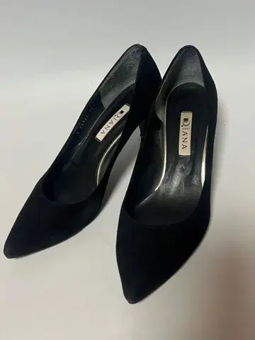 DIANA 블랙 스웨이드 하이힐 23.5cm 힐 높이 약 6cm