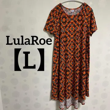 새상품급 LulaRoe [ L ] 기하학 패턴 반팔 원피스 레트로