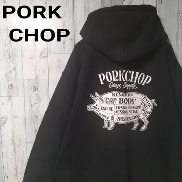 y88 [ 인기 L 사이즈 ] 포크찹 차고 서플라이 빅 로고 후드티