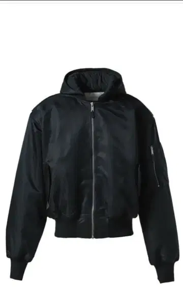 entire studios 블랙 Broad 후드 봄버 자켓