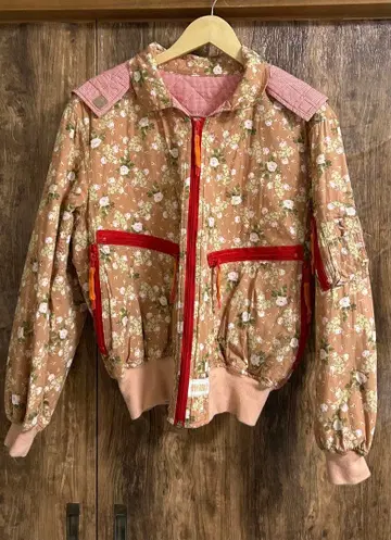 핑크하우스 플라워 점퍼 블루종 핑크