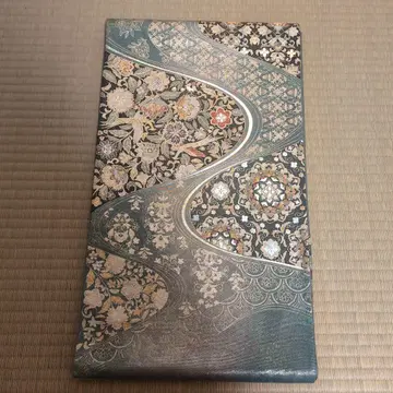 봉황과 아름다운 꽃무늬 후쿠로 오비