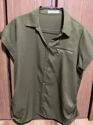 As know As plus 반팔 셔츠 카키