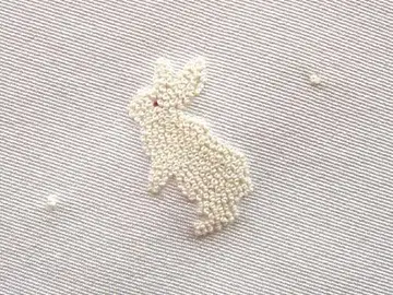 [ 새상품 ] 자수 장식용 깃 눈 토끼 장식용 깃 순수 실크 벚꽃쥐