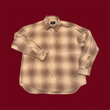 [ 구제 의류 ] HUF 쉐도우 체크 셔츠 브라운 x 베이지