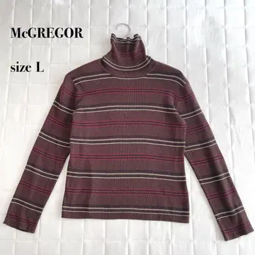 McGREGOR 스트라이프 터틀넥 티셔츠 사이즈 L