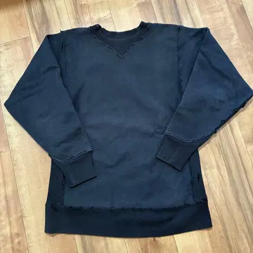 ELECTRIC COTTAGE 데미지 가공 맨투맨 블랙 L