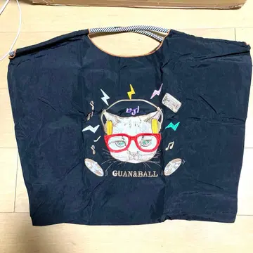 GUAN&BALL 고양이 자수 에코백