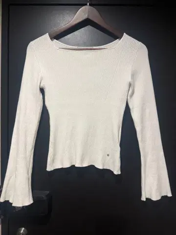 셀포드 스퀘어넥 리브 니트 풀오버