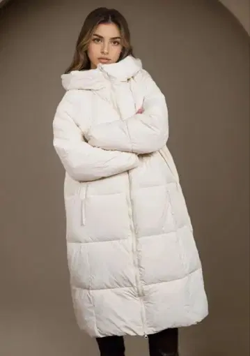 세미 롱 코트 크림색 XXL 3L~4L 빅 사이즈