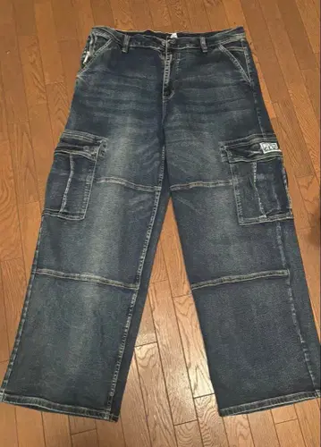 PRO CLUB 데님 카고 팬츠