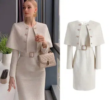 dabuwawa 미사용 새상품 화이트 케이프 원피스