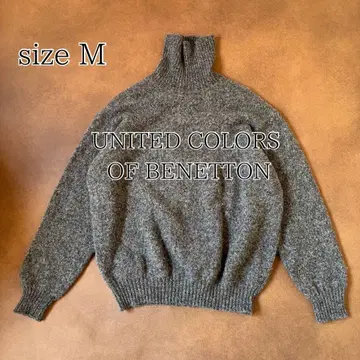 UNITED COLORS OF BENETTON 하이넥 스웨터 울