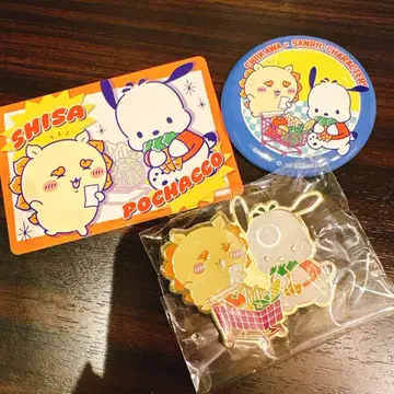 치이카와 산리오 캔뱃지 핀즈 포인트 카드 시사