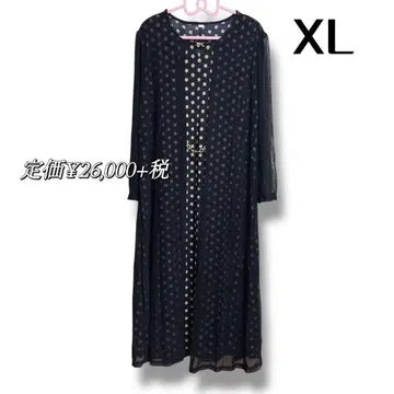 도트 무늬 셔츠 원피스 튤 비침 롱 루즈핏 신축성 원피스