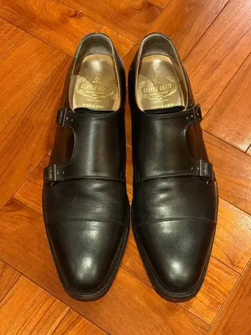 스코치 그레인 더블 몽크 스트랩