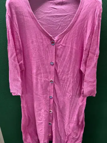 Alberobello 핑크 금붕어와 돼지 버튼 가디건
