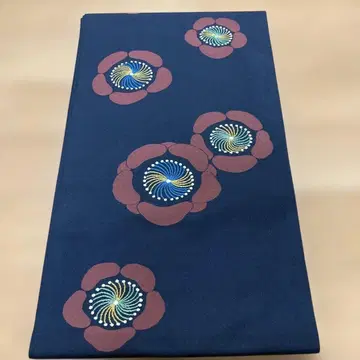 블랙 꽃무늬 후쿠로 오비