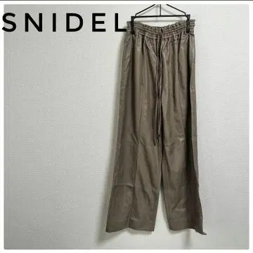 [ 미사용 새상품 ] SNIDEL 스나이델 브라운 와이드 캐주얼 팬츠