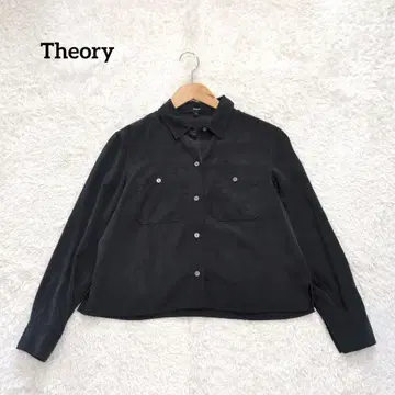 Theory 2024ss 리오셀 크롭 긴팔 셔츠 블라우스 블랙