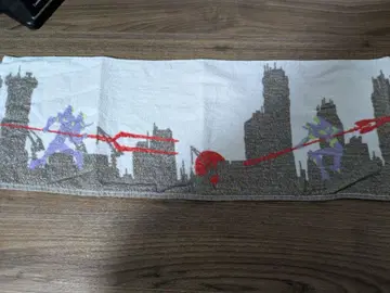 캐릭터 타월 그레이 보라색 빨간색