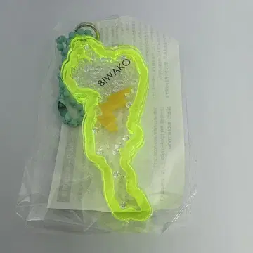 비와코 아크릴 키링 옐로우 컬러 썬더 휴게소 쿠사츠 한정판