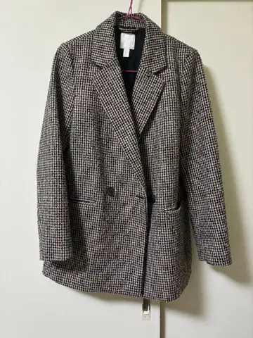 테일러드 자켓 블랙 화이트 체크