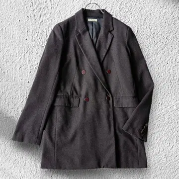 [ 라운지 드레스 ] 더블 테일러드 자켓 브라운 프리 사이즈