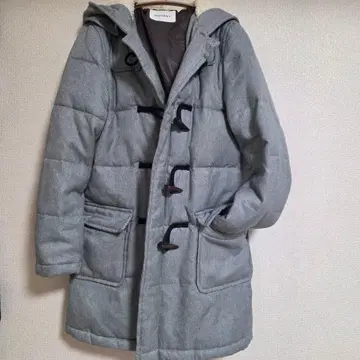 MOUSSY 그레이 더플 코트 다운 자켓