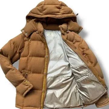 레어 컬러 2way 유나이티드 애로우즈 다운 자켓 후드 더블 지퍼