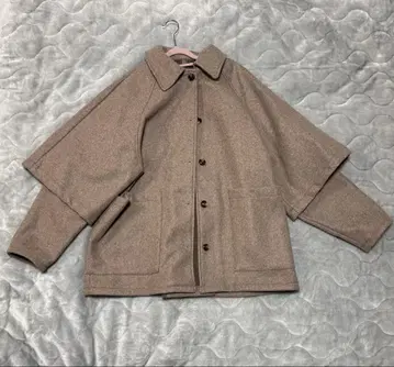 울 100% 오버 사이즈 그레이 코트 M