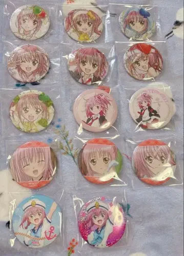 수호캐릭터 히나모리 아무 캔 배지