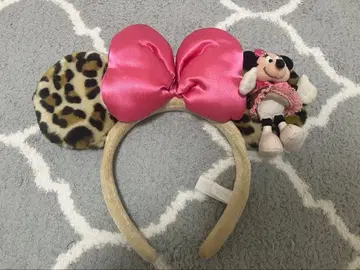 디즈니 크리스마스 미니 레오파드 무늬 머리띠