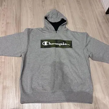 Champion 그레이 후드 부착 후드티