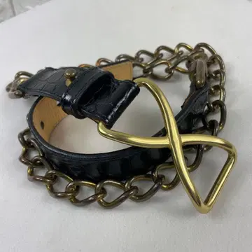 J&M DAVIDSON/J&M 데이비슨, 체인 크로스 벨트, 천연 가죽