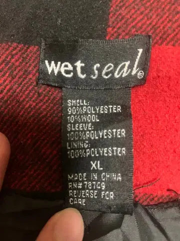 wet seal 체크 무늬 자켓 XL