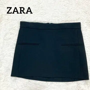 새상품급 자라 블랙 미니 스커트 XS 심플 사다리꼴 블랙 포켓