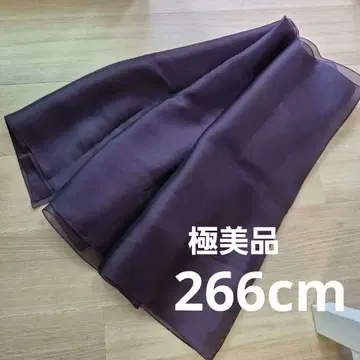 폴카 보라색 쉬폰 스톨 초롱 컨디션 최상