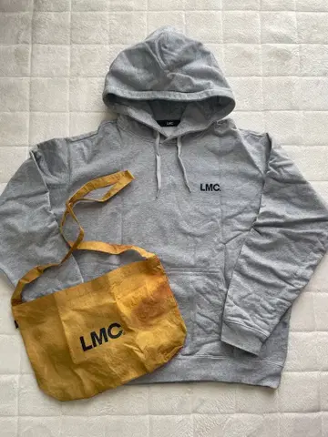 LMC 그레이 후드 부착 후드티 토트백 세트