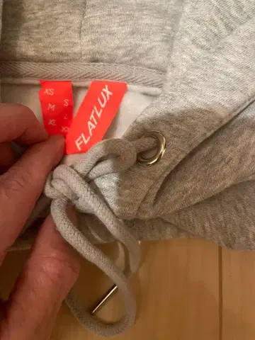 FLATLUX 그레이 후드티 XS