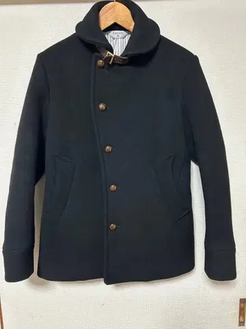 에디피스 숄카라 멜톤 코트 싸개단추 블랙