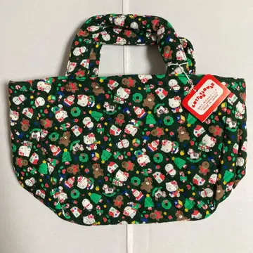 산리오 헬로키티 코튼 플라워 크리스마스 백 레트로