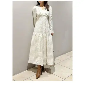 컷 자카드 카슈쿨 원피스 fray id